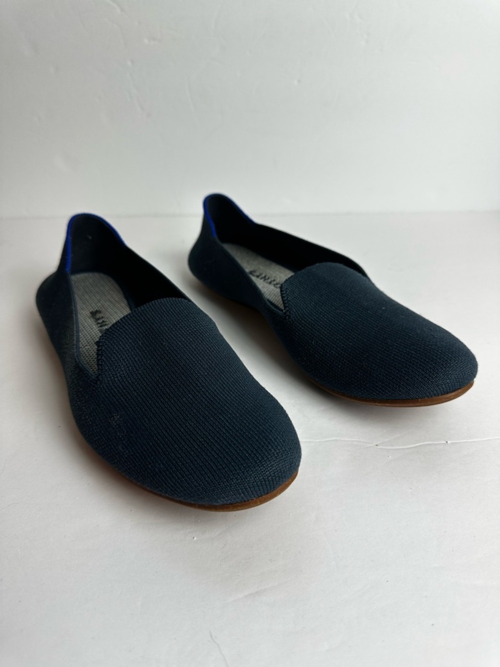 Rothy's The Loafer Women's Size 8.5 Navy Blue Round Toe Knitted Flats Slip On